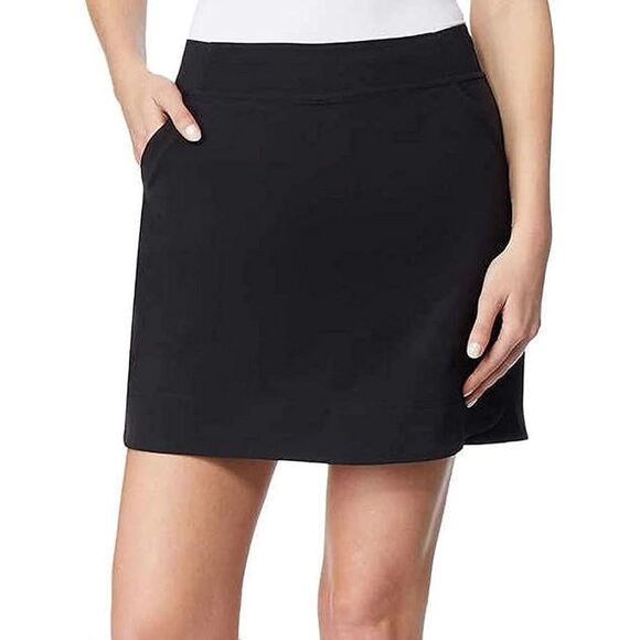 Womens 32 Degrees Cool Solid Black Skort Skirt - Sz XL - Picture 1 of 2